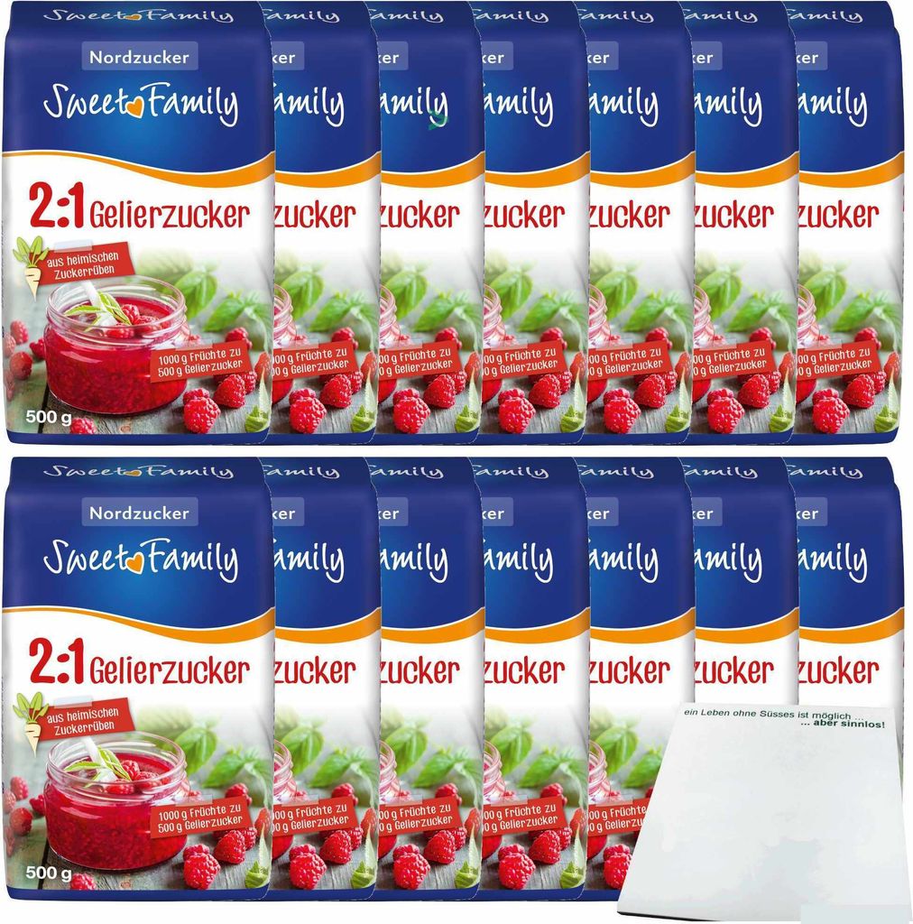 Sweet Family Gelierzucker 2zu1 VPE  (14x500g Packung) + usy Produktbild 