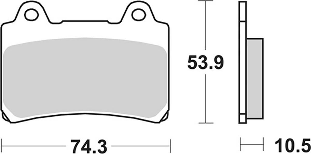 Bremsbelag SBS 590DCC (Satz pro Scheibe) Road Racing Classic Dual Carbon
