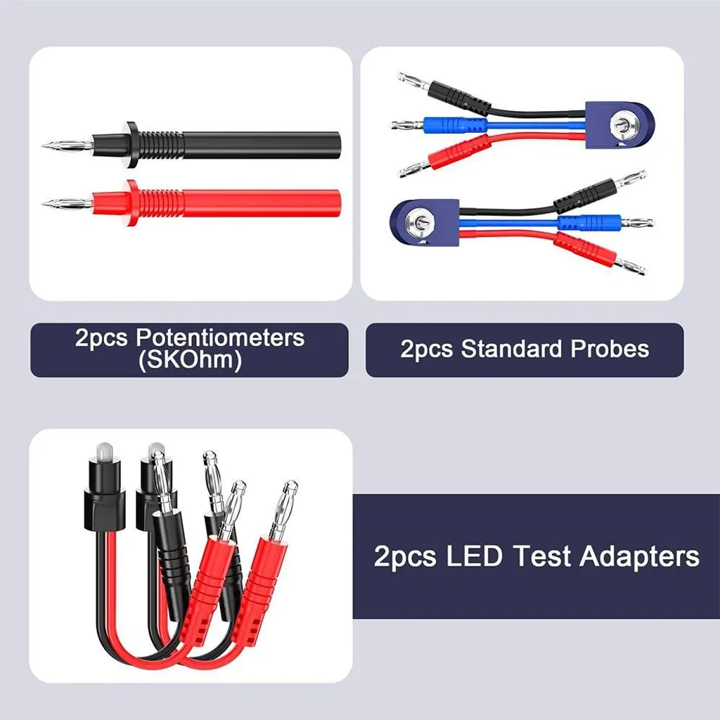 Mallette de 92 accessoires de test pour multimètre et câbles de diagnostic - 6