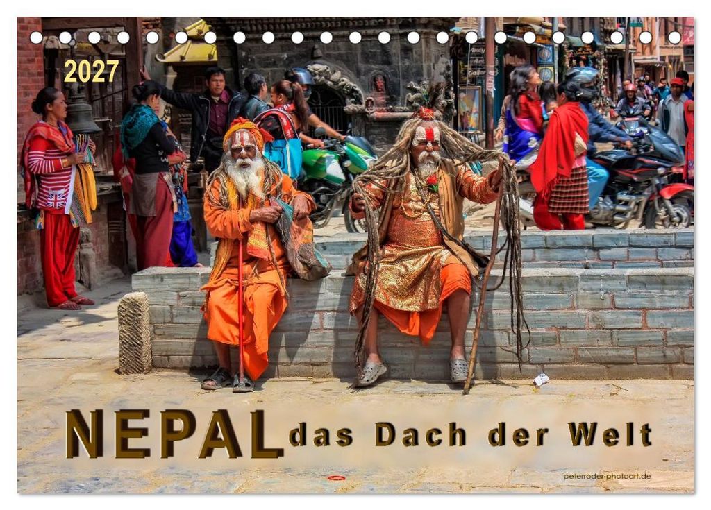 Nepal - das Dach der Welt (Tischkalender 2027 DIN A5 quer), CALVENDO Monatskalender