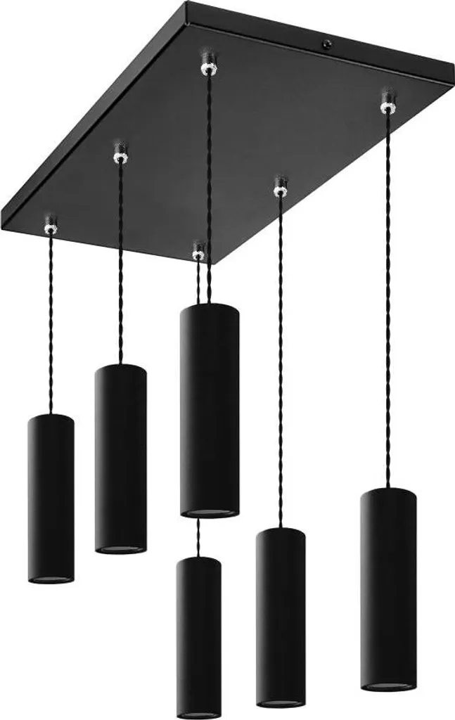 Lustre Suspension Moderne Roller 6 Lampes pour Salon et Loft Chic