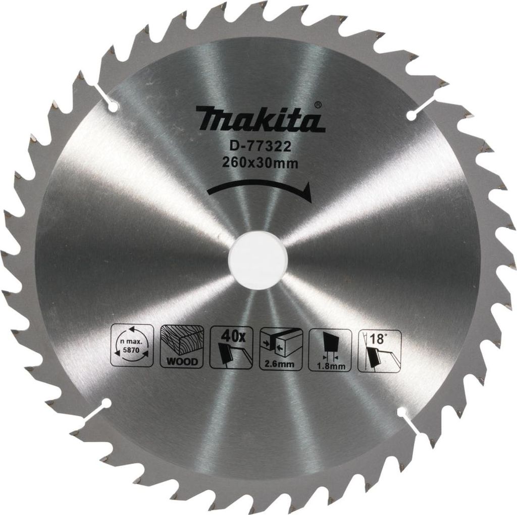 A close-up, studio shot of a circular saw blade.