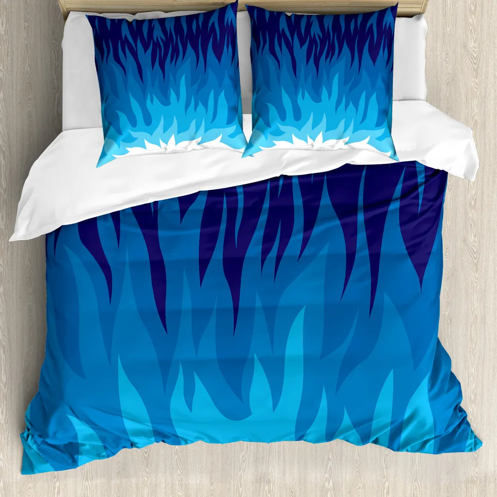 Copripiumino ABAKUHAUS 155x220 cm Alta Qualità - Motivo Astratto Blu