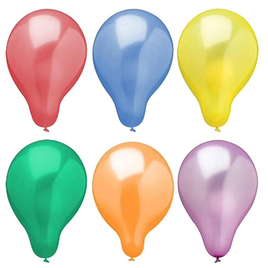 Ballons de baudruche effet métal multicolores pour anniversaire