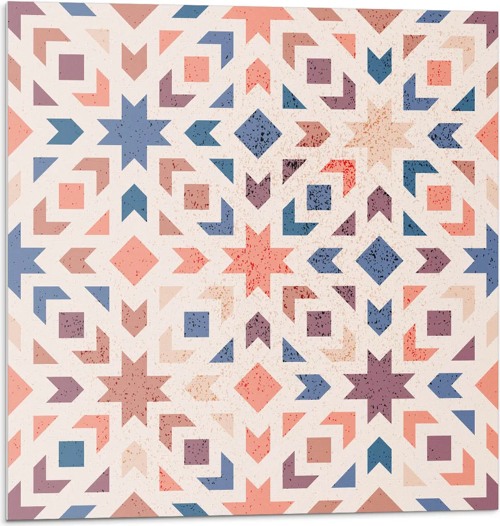 Piastrelle Autoadesive 30x30 PVC Motivi Geometrici | 9 Pezzi Decorazione