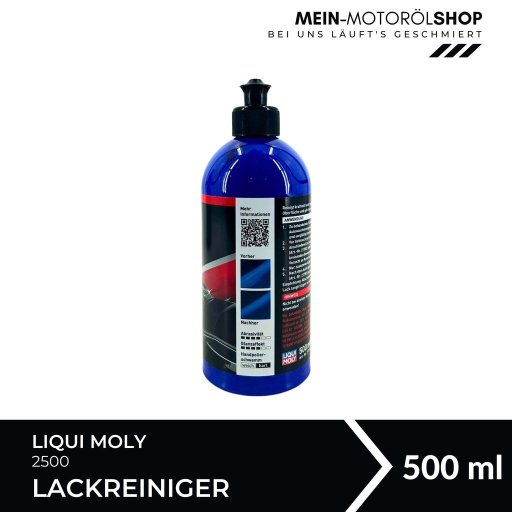 LIQUI MOLY Lackreiniger 2500 | 500 ml | Lackpflege / Lackreinigung / Politur | Art.-Nr.: 21760, farblos