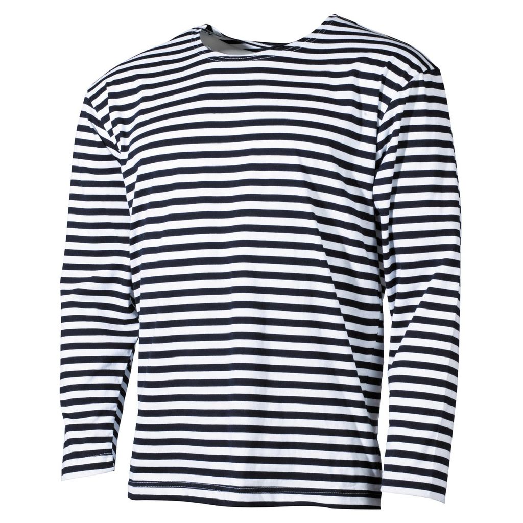 MFH Russ. Marine Shirt, langarm, Sommer, weiß-blau Produktbild 