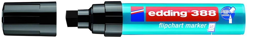 edding Flipchartmarker 388, Einw., Ksp., 4-12mm, Schreibf.: sw 1 Stück (4-388001)
