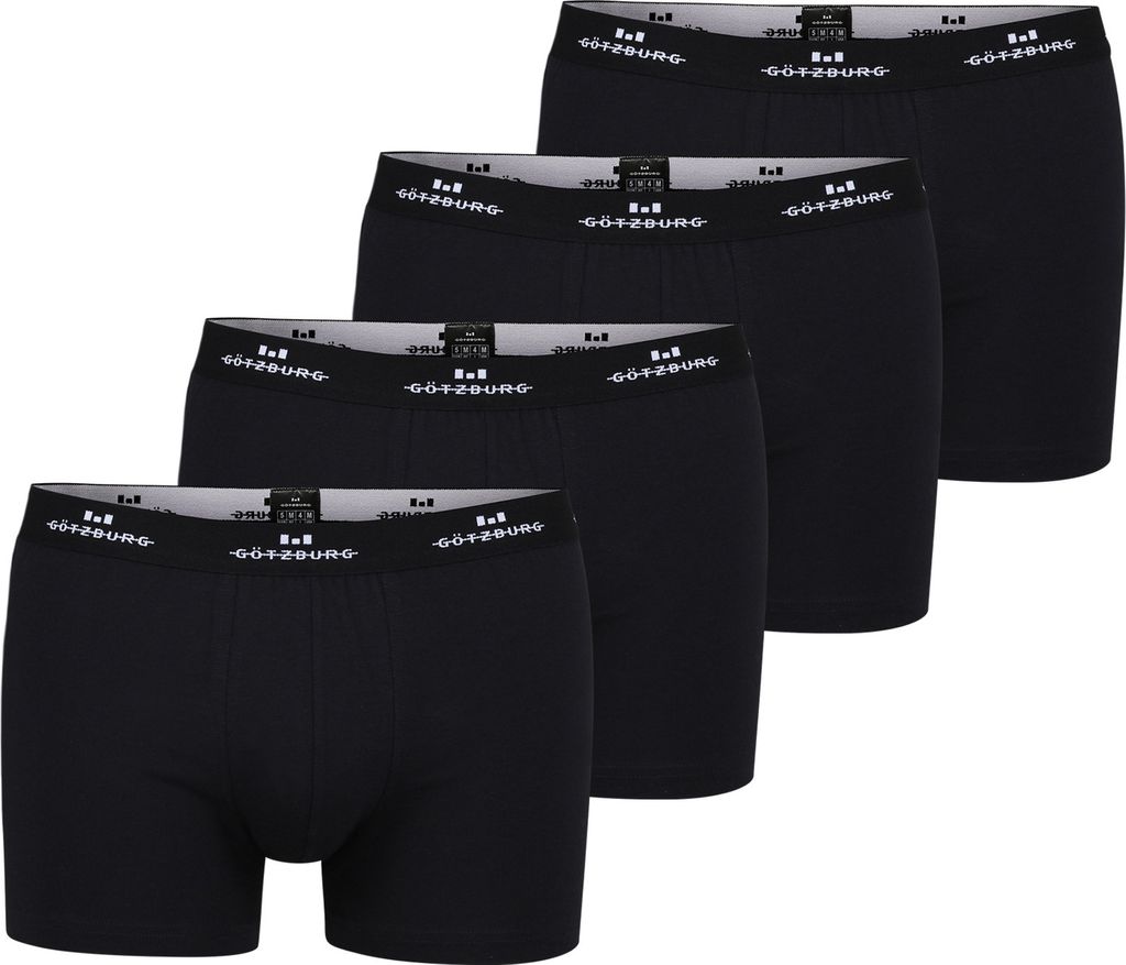 Götzburg 4er Pack Boxershorts Herren Unterwäsche sportliche Retro Pants Größe: 6