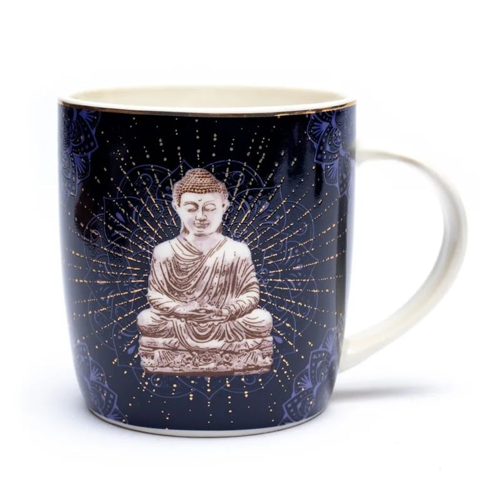 yogabox Teetasse - 0,4 L Buddha blau