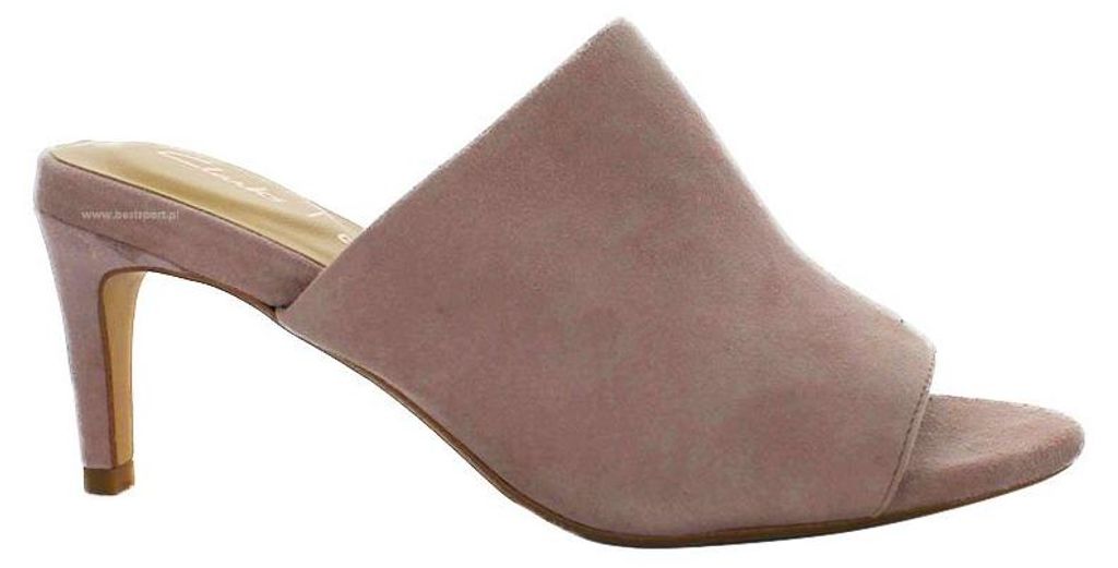 Clarks Damen rosa Leder Wildleder Amali Astra Pumps 39,5