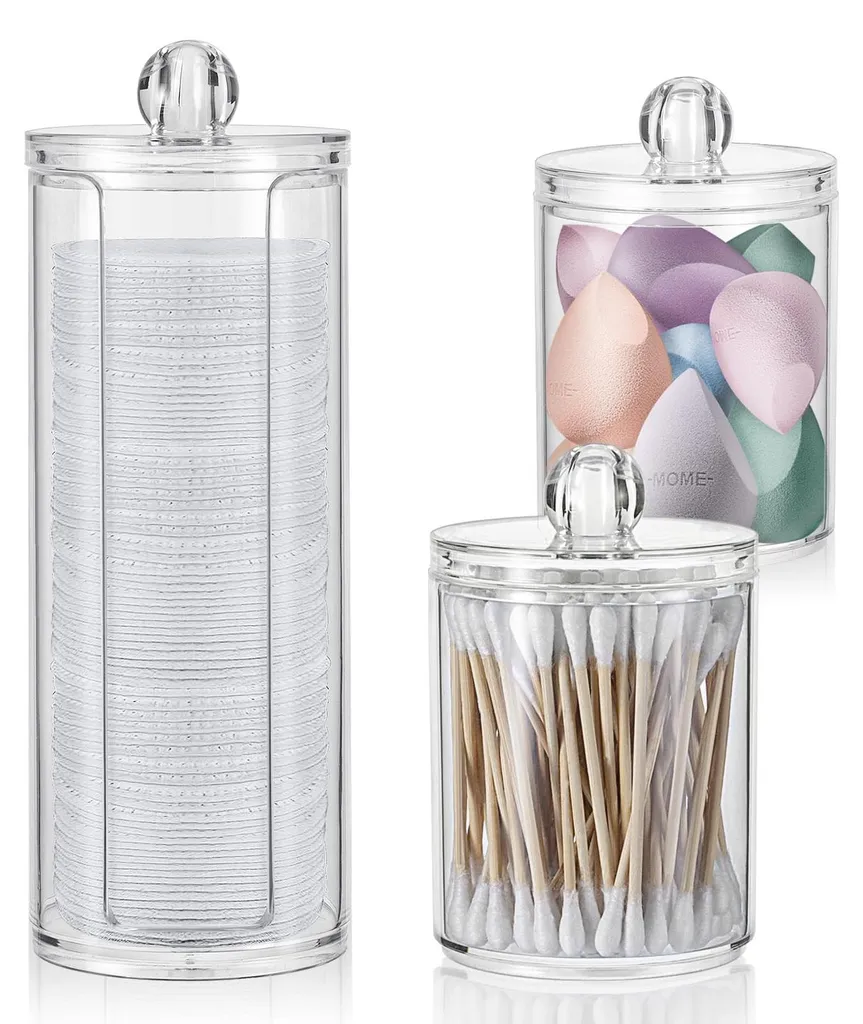 Boîte à coton anti-poussière à 3 sections pour une hygiène de soin parfaite