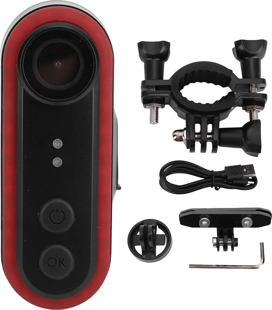 Caméra vélo 1080p Full HD grand angle 150° IPX6 avec carte SD 64 Go