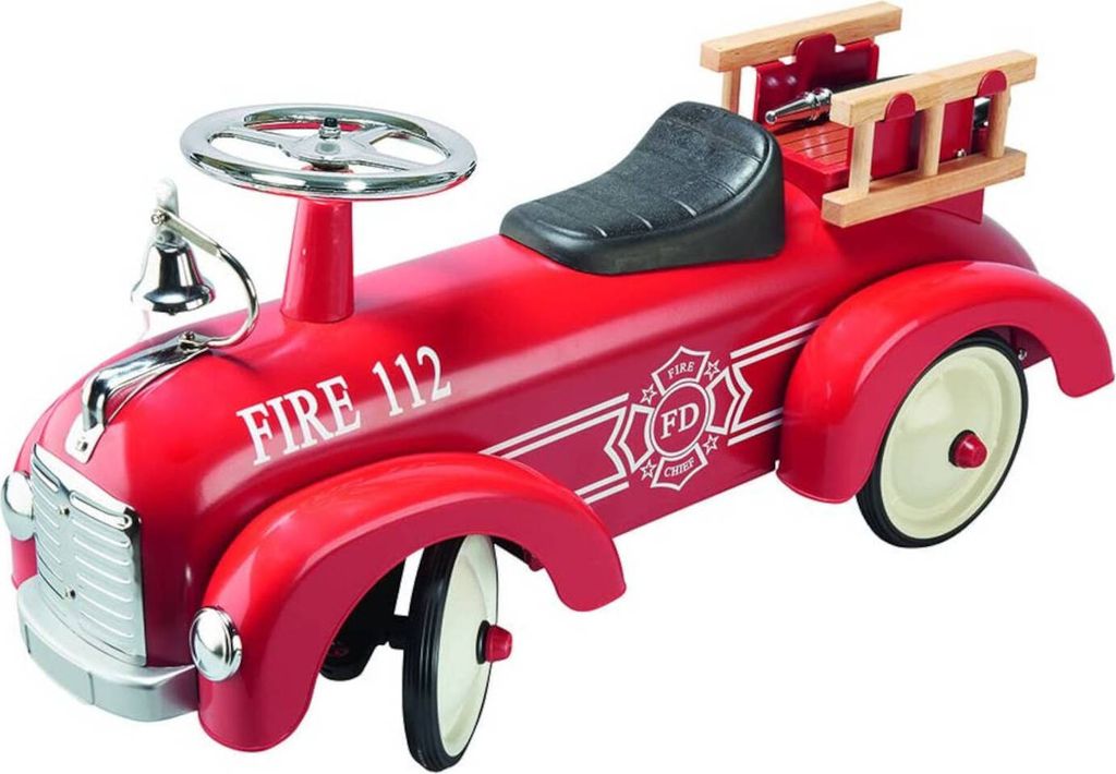 goki 14162 Train à pédales pompier, rouge Image du produit 