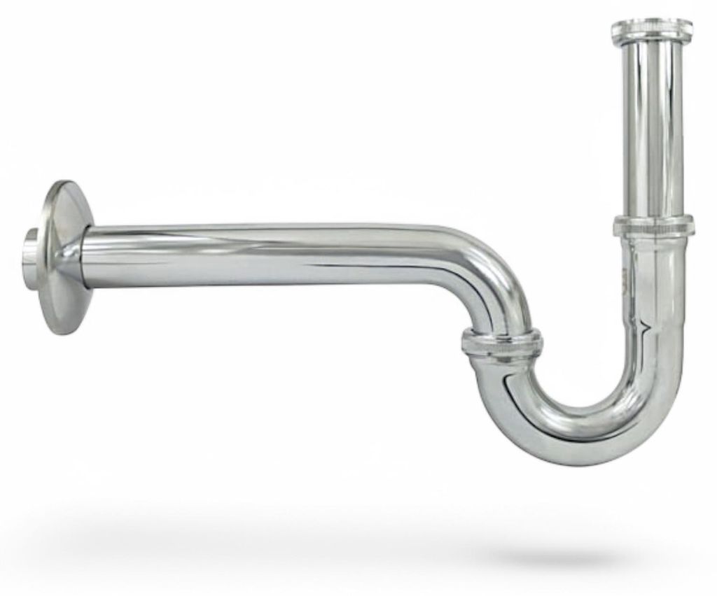 Siphon Röhrensiphon lang Edelstahl verchromt 1 1/4" x 32 mm Produktbild 