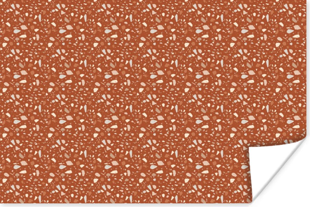 MuchoWow Poster Muster - Terazzo - Textur 120x80 cm - Bilder