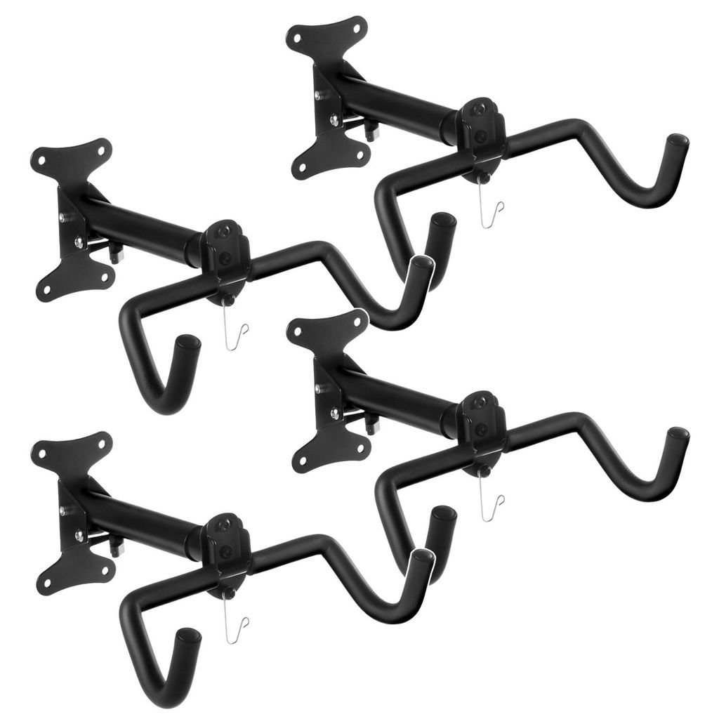 Maclean Fahrrad-Wandhalterung horizontal Stahl max. Belastbarkeit 30 kg MC-484 4 Stück