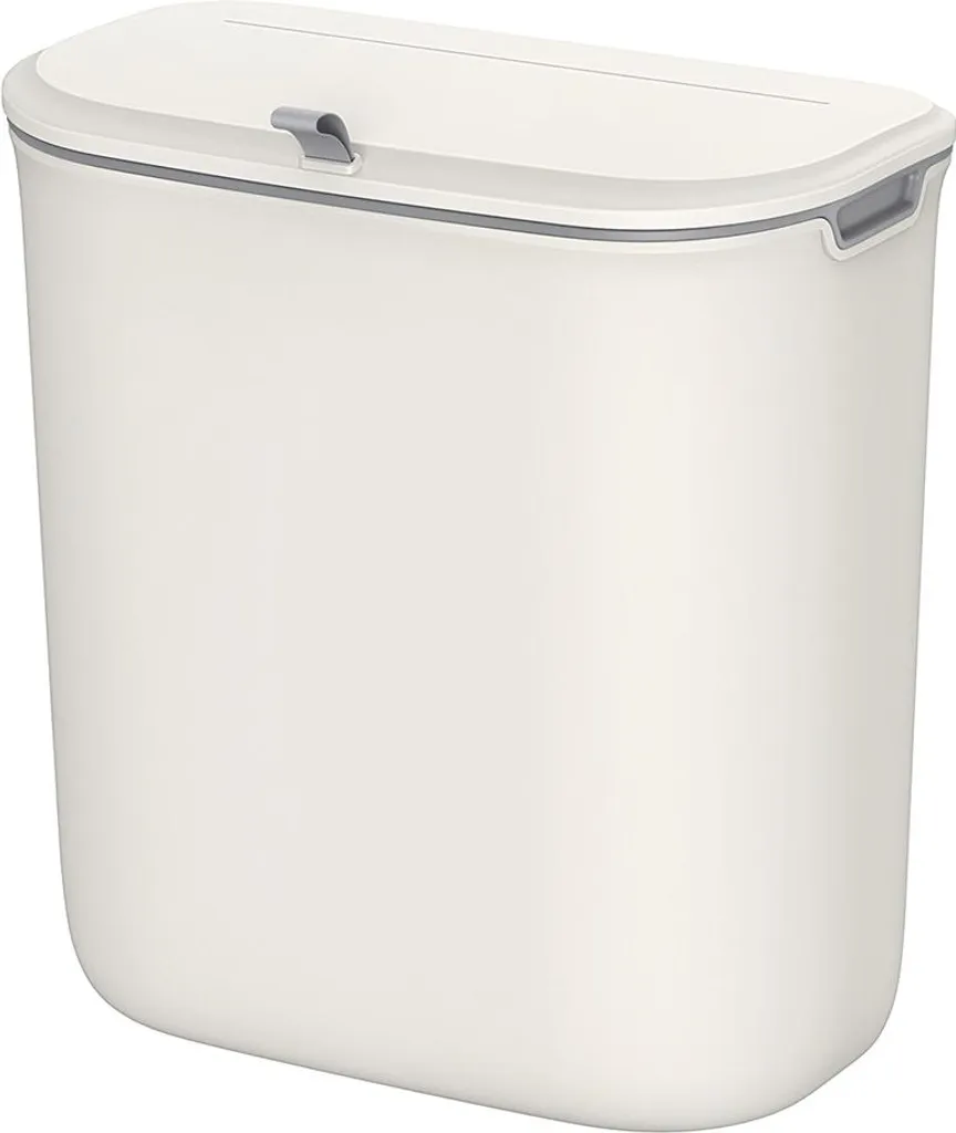 Bac à compost 9 L blanc anti-odeur - Design moderne et format compact