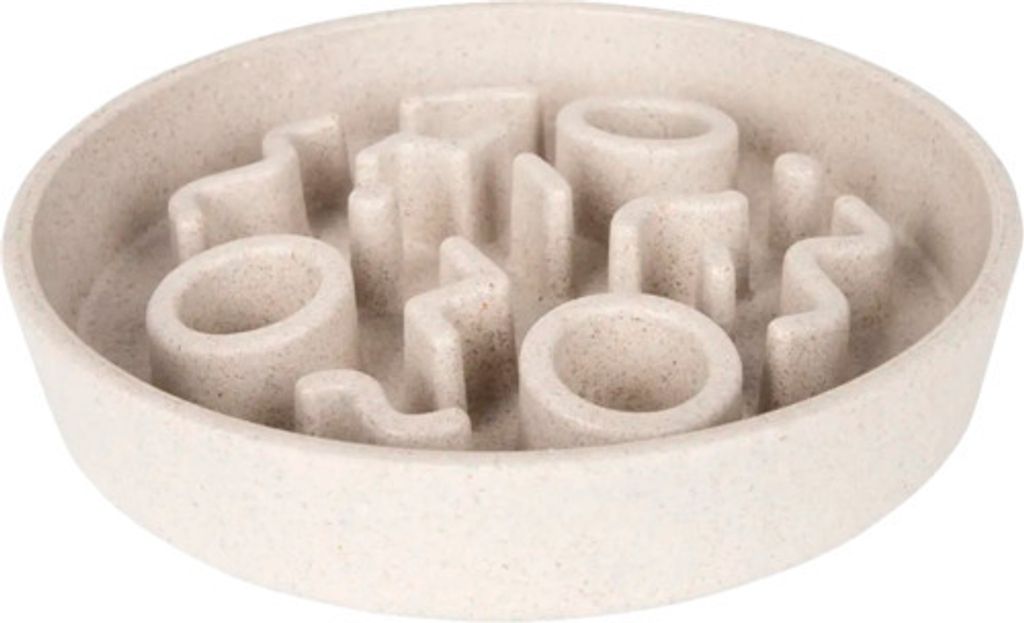 Hund Katze Futternapf District 70 Bamboo Cat Slow Feeder Ø 13,5 cm Merengue Antischling-Napf aus Bambus