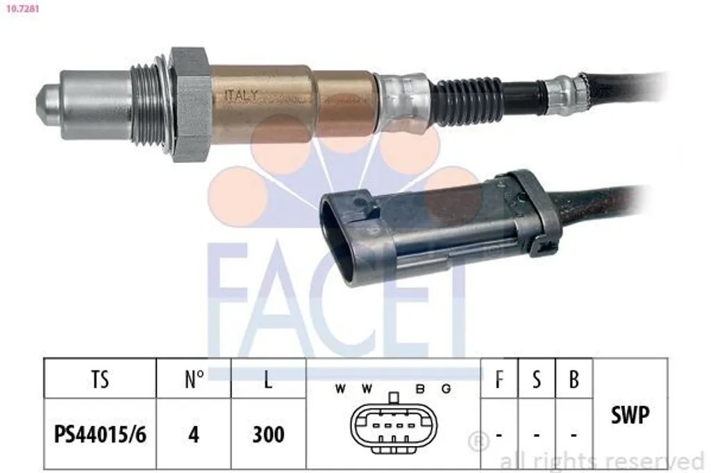 FACET 10.7281 Sonde Lambda après Catalyseur pour RENAULT Logan et Megane
