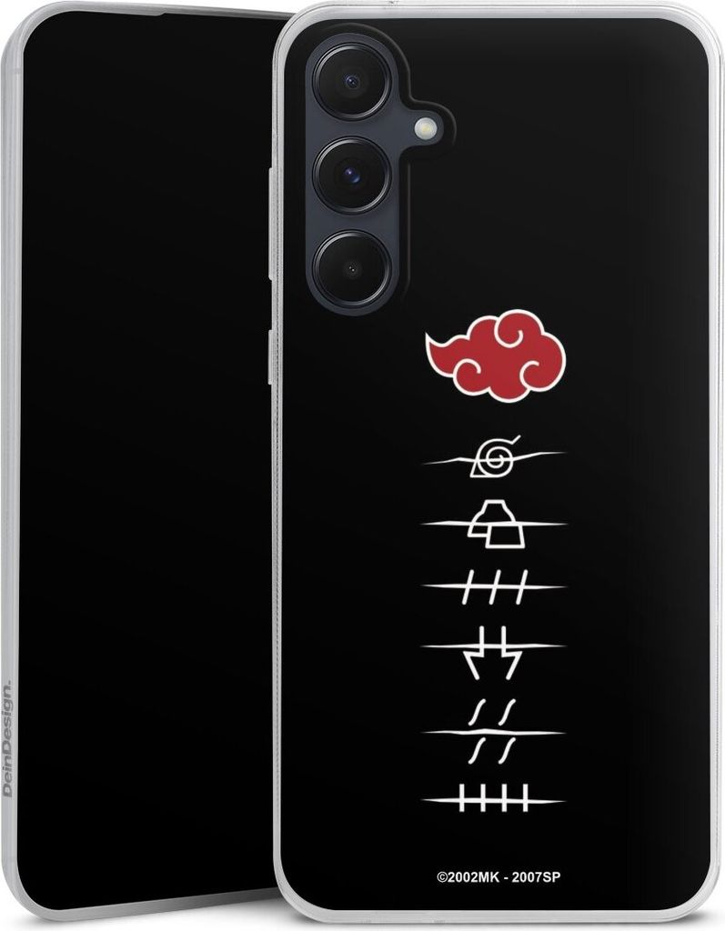 DeinDesign Slim Hülle für Samsung Galaxy A55 5G Silikon Case Ultra Dünn Handyhülle Naruto Shippuden Offizielles Lizenzprodukt Akatsuki