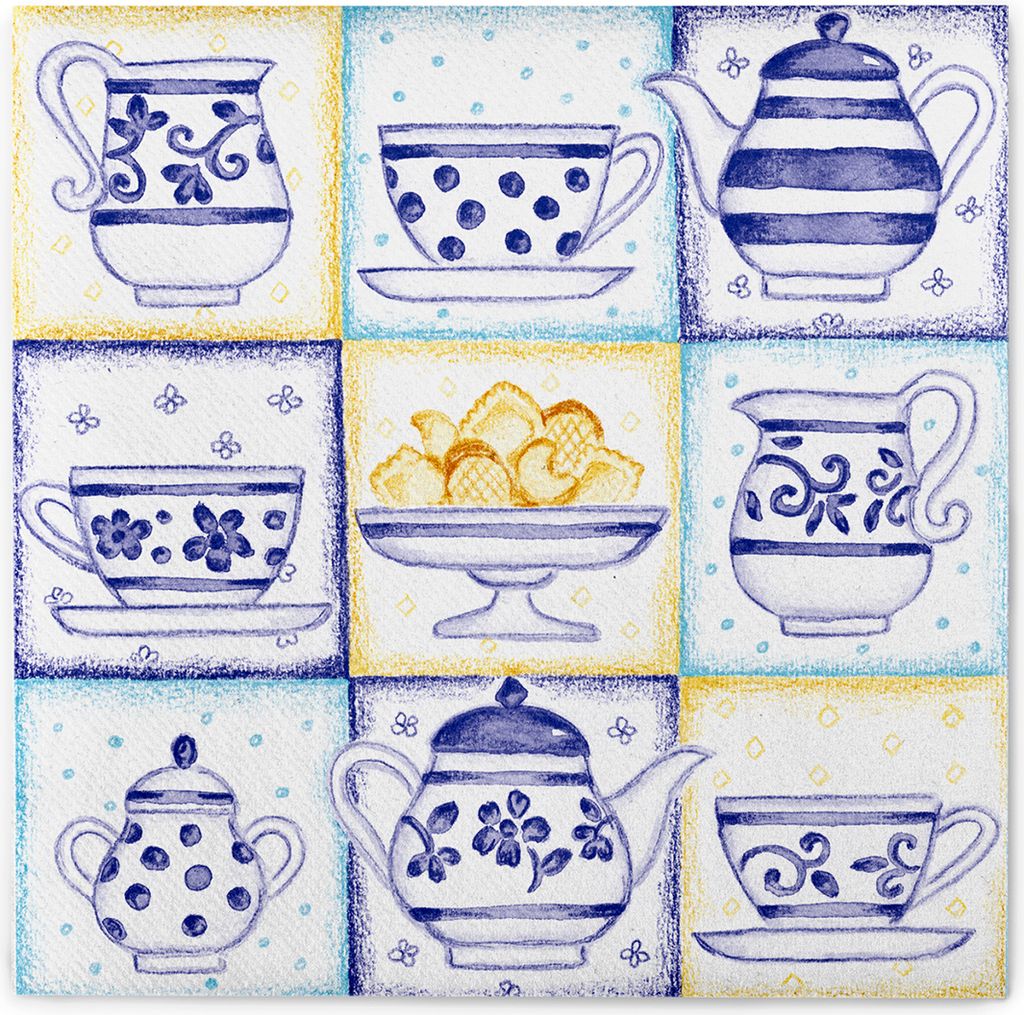 Sovie HORECA Serviette Cookie in Blau aus Linclass® Airlaid Produktbild 