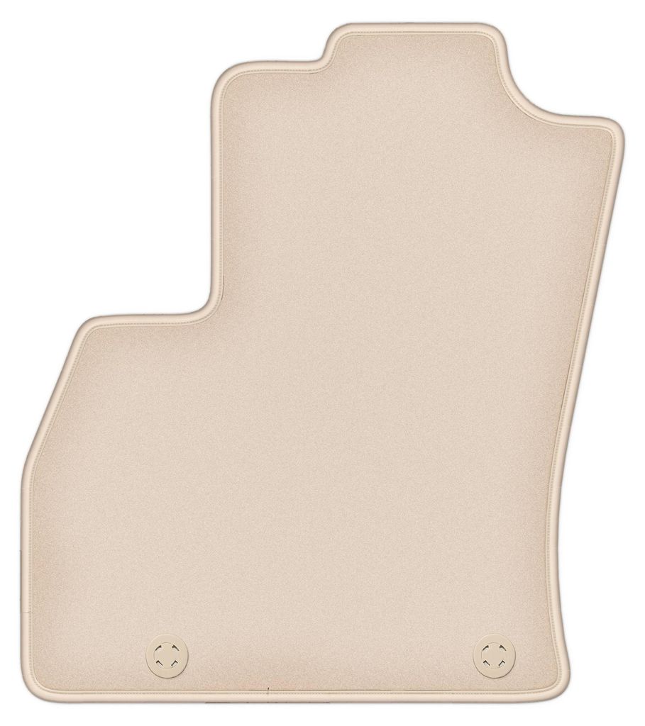 DURBAN Beige Velours-Fahrerfußmatte für Fiat Qubo Kombivan (2008-2020)