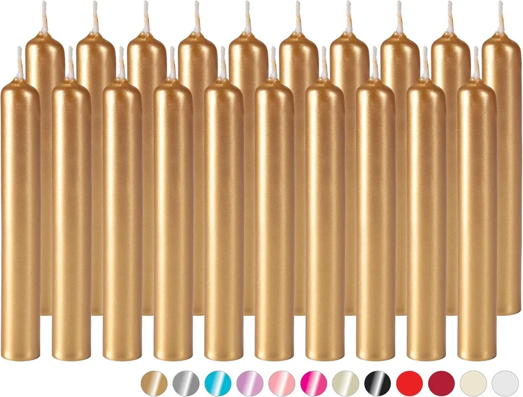 BRUBAKER Set di 20 Candele di Compleanno da 9,5 cm - Candele Piccole per Compleanno, Magia