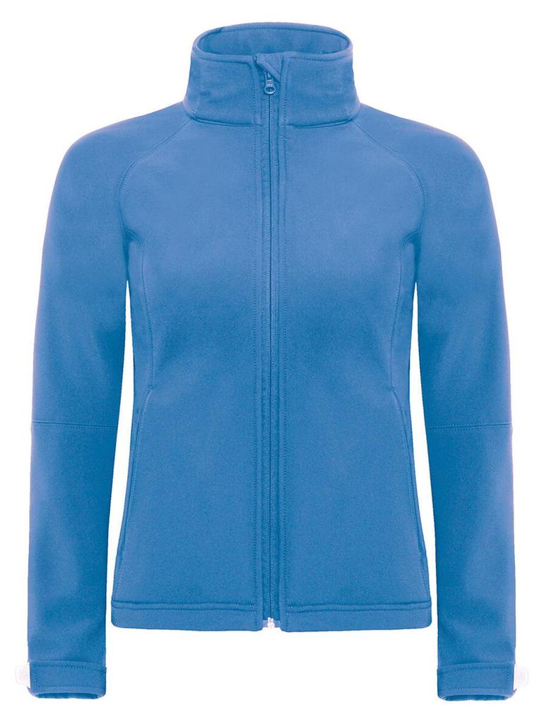 B&C - Softshelljacke mit Kapuze für Damen FK2024 (S) (Azurblau)