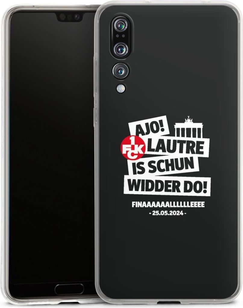DeinDesign Handyhülle für Huawei P20 Pro Silikon Hülle Case Smartphone Schutzhülle 1. FC Kaiserslautern 1. FCK Pokal Finale 2024