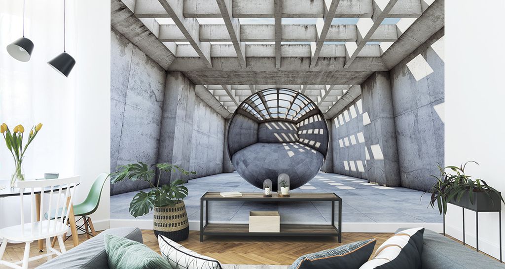 Fototapete Vlies Tapete zauberhafter 3D Tunnel - FÜRS WOHNZIMMER 450 cm (B) x 300 cm (H) Wandbild Wanddeko