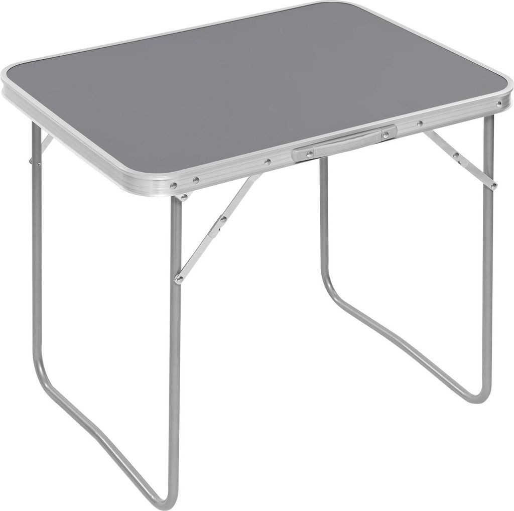 Campingtisch - Klappbarer Gartentisch - Aluminiumrahmen, MDF-Platte - 70 x 60 x 50 cm - Mit Tragegriff - 15 kg Tragkraft - Rechteckig - Für 2 Pers...