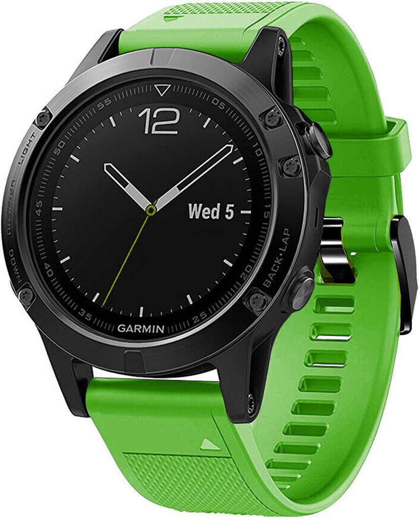 Strap-it Garmin Fenix 5 (Plus) / 6 (Pro) Armband Silikon (Grün)