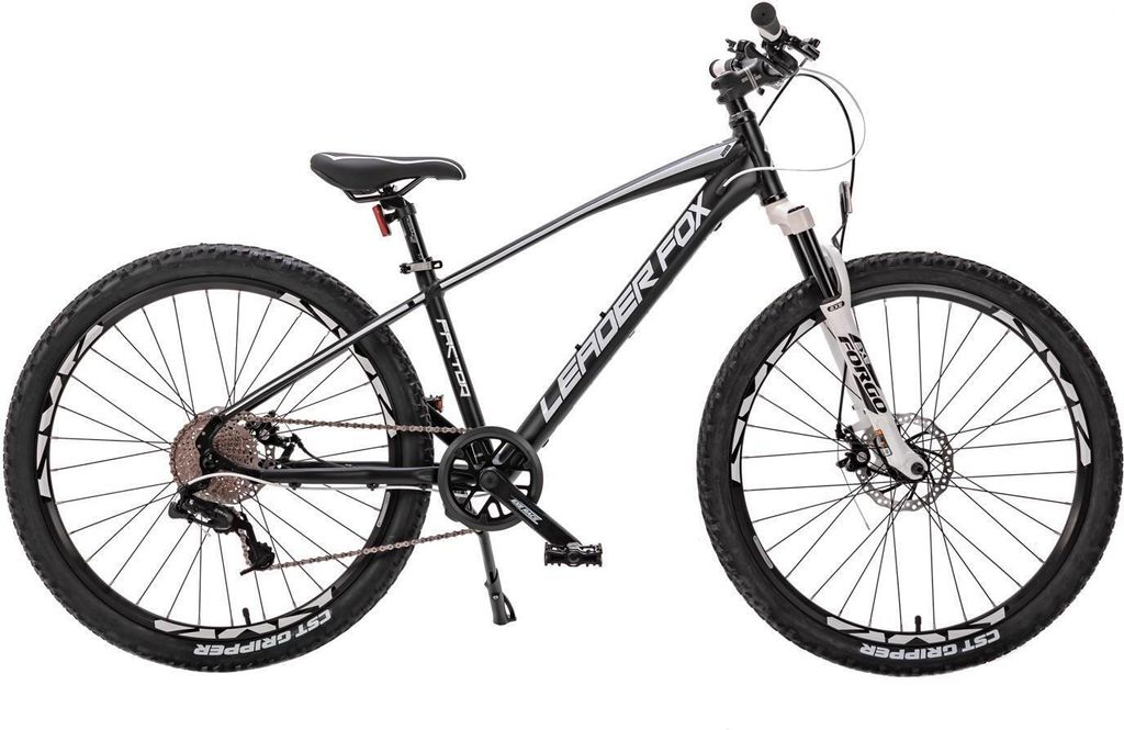 26 Zoll Alu Mountainbike Leader Fox Factor 8 Gang Scheibenbremsen Rh 36 cm schwarz weiss