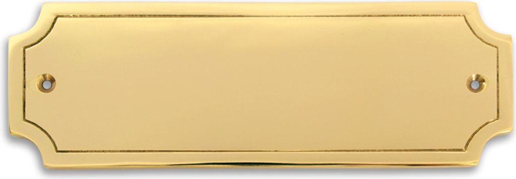 Metallschild »Messingschild, eckig groß, runde Kanten - 169 Produktbild 
