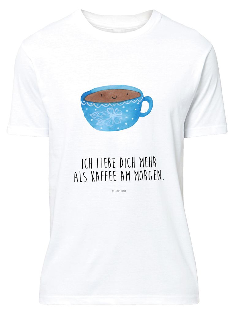 Mr. & Mrs. Panda Shirt Kaffee Tasse - Weiß - Geschenk, Liebe, Glücklich, Genuss, T-Shirt mit Motiv, Tshirt, S, oberteil, Geschmack, Lustige Sprüche