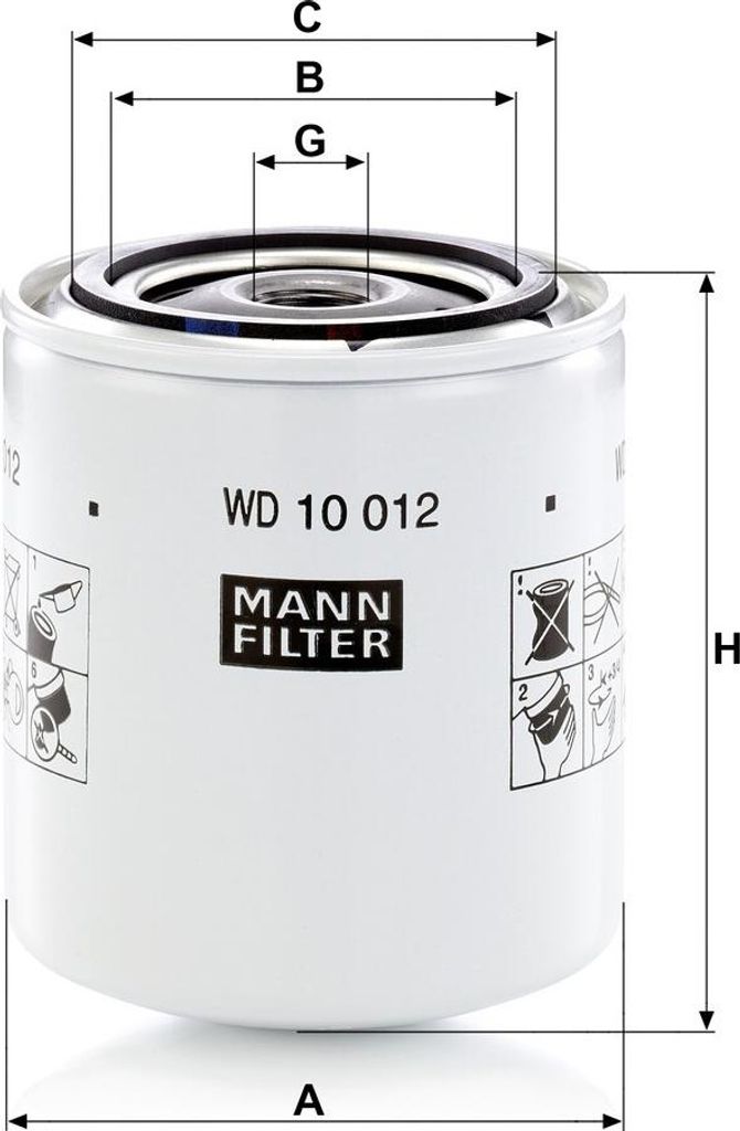 Filter, Arbeitshydraulik MANN-FILTER WD 10 012