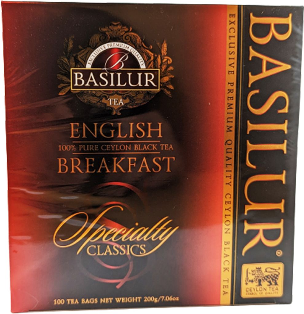 Basilur Schwarzer Tee English Breakfast 100 Teebeutel Schwarztee black tea
