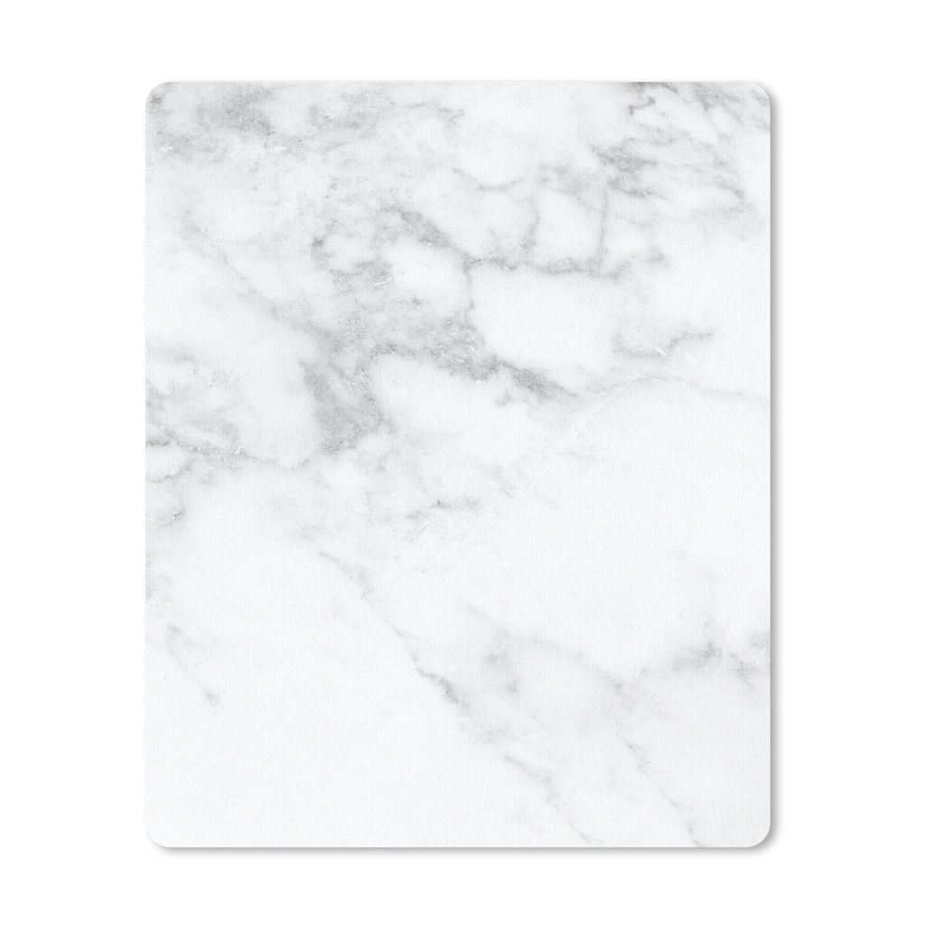 MuchoWow Mauspad Mousepad Marmor - Weiß - Grau - Luxus - Marmoroptik - Stein 30x40 cm - Mousepads - Maus Mat - Pad - Mausunterlage - Mausmatten