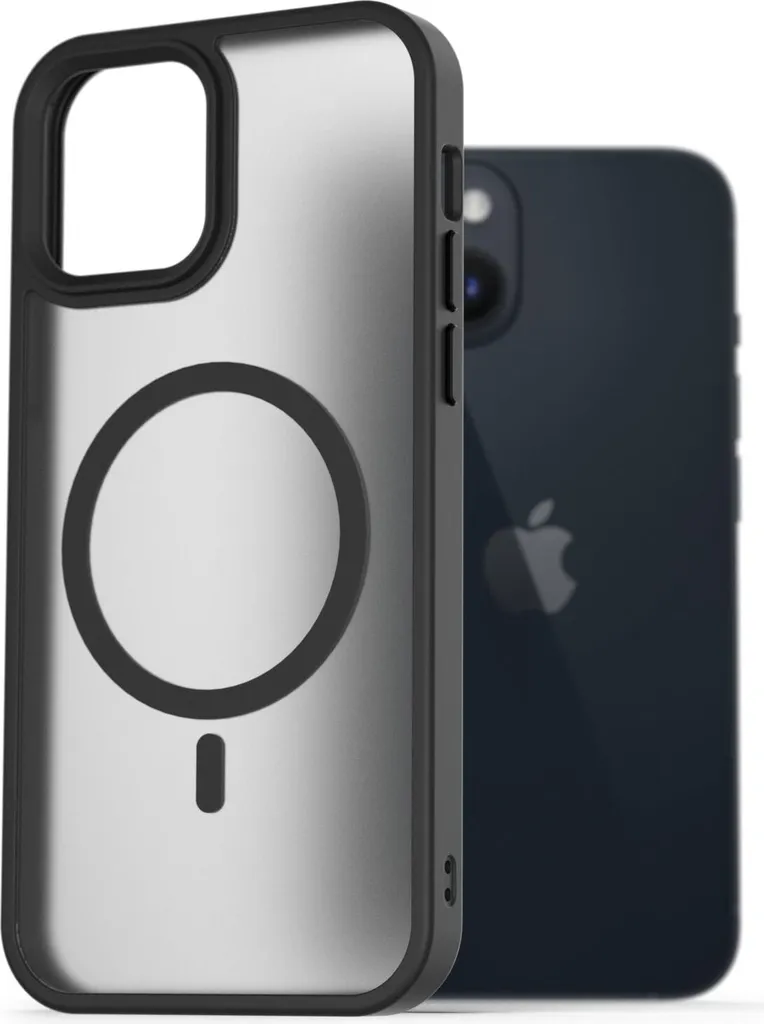 Coque iPhone 14 MagSafe Noir Mat Anti-Choc et Anti-Glisse AlzaGuard