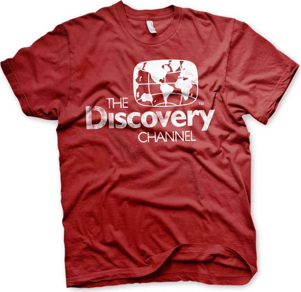 Discovery Channel Distressed Logo T-Shirt - XX-Large - Tango-Red
