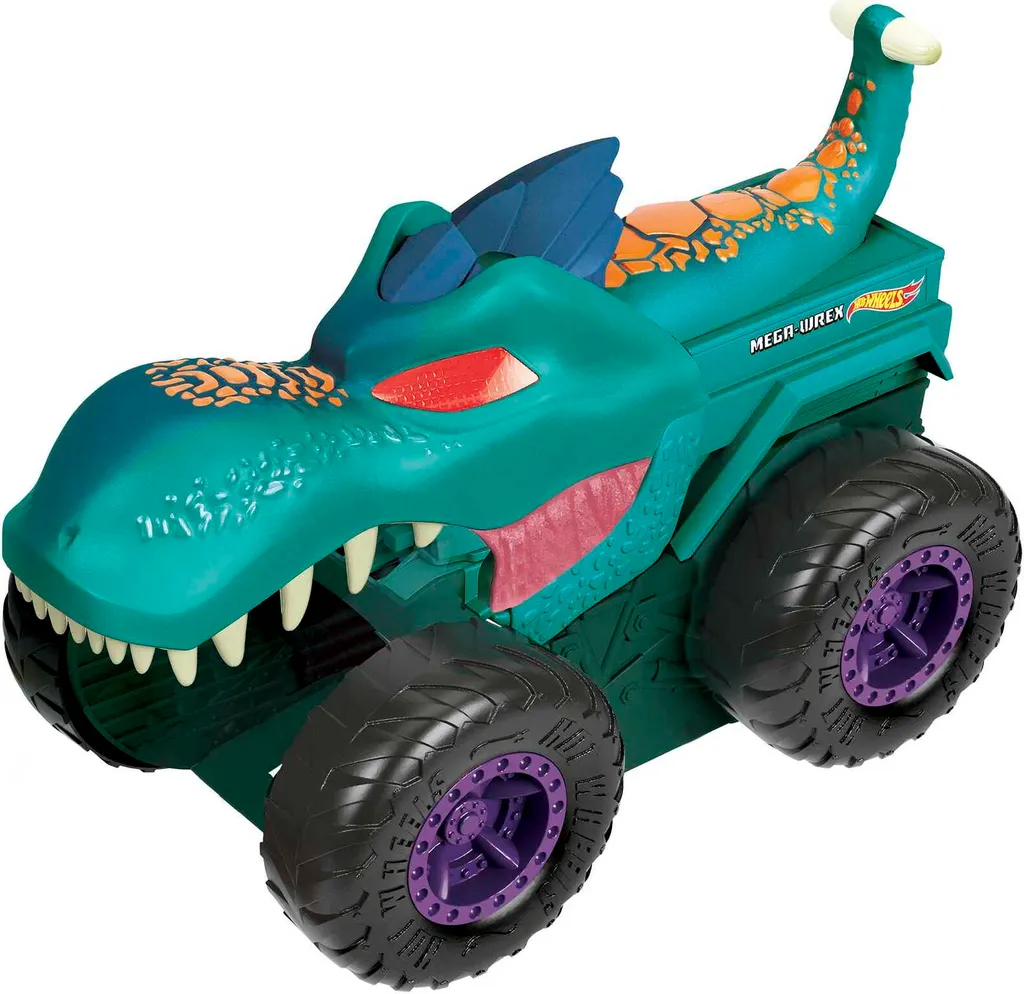 Monster Truck Mega-Wrex Hot Wheels interactif qui avale les autos