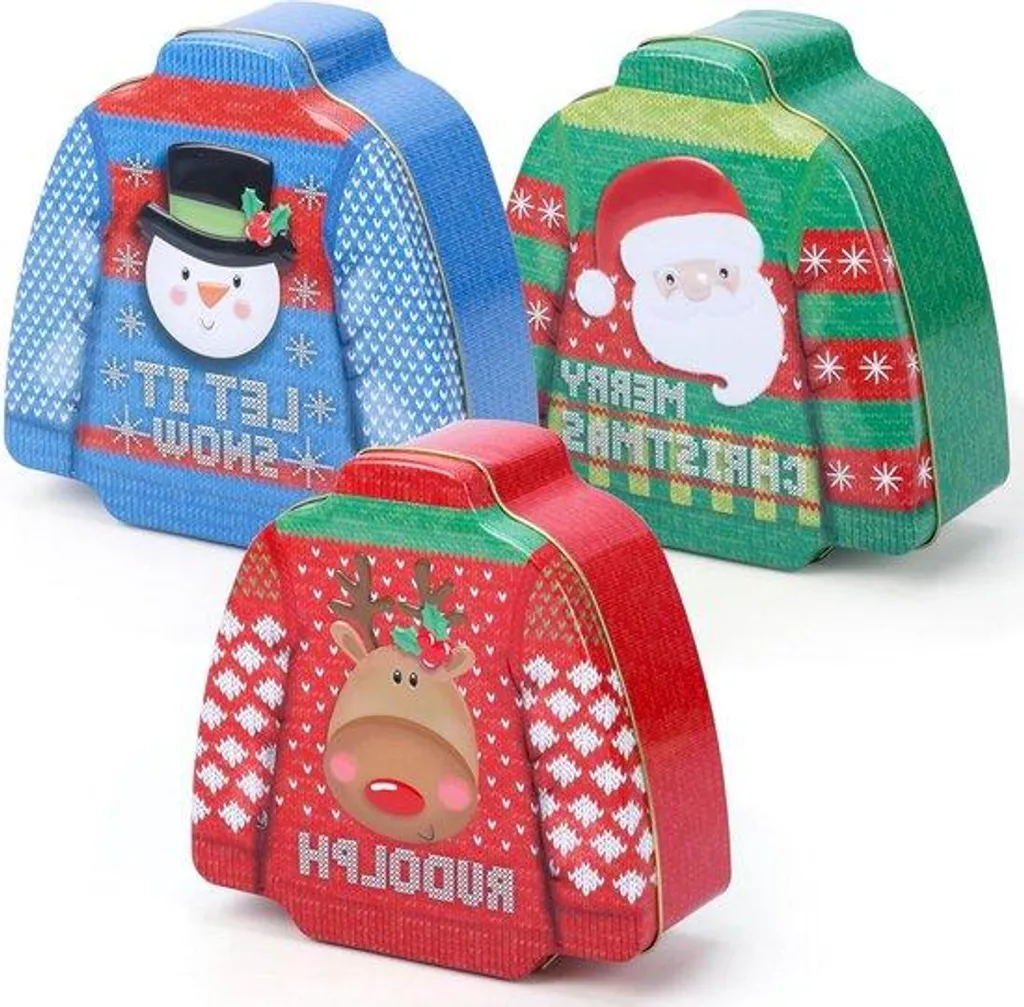Contenant à biscuits de Noël : boîte métallique festive pour sablés