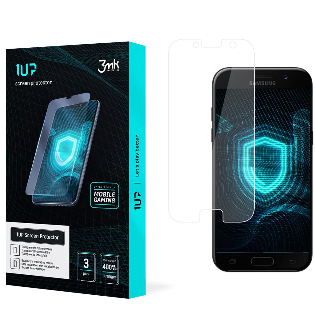3mk Display Schutzfolie 1UP für Samsung Galaxy A5 2017 transparent Gaming (3 Stück)