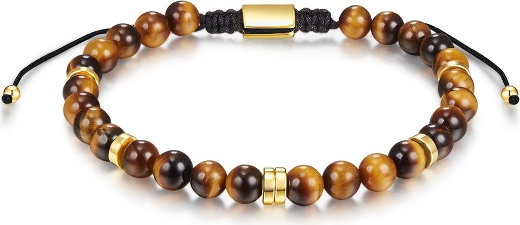 Männerglanz Armband Sterling Silber Tigerauge 50210027