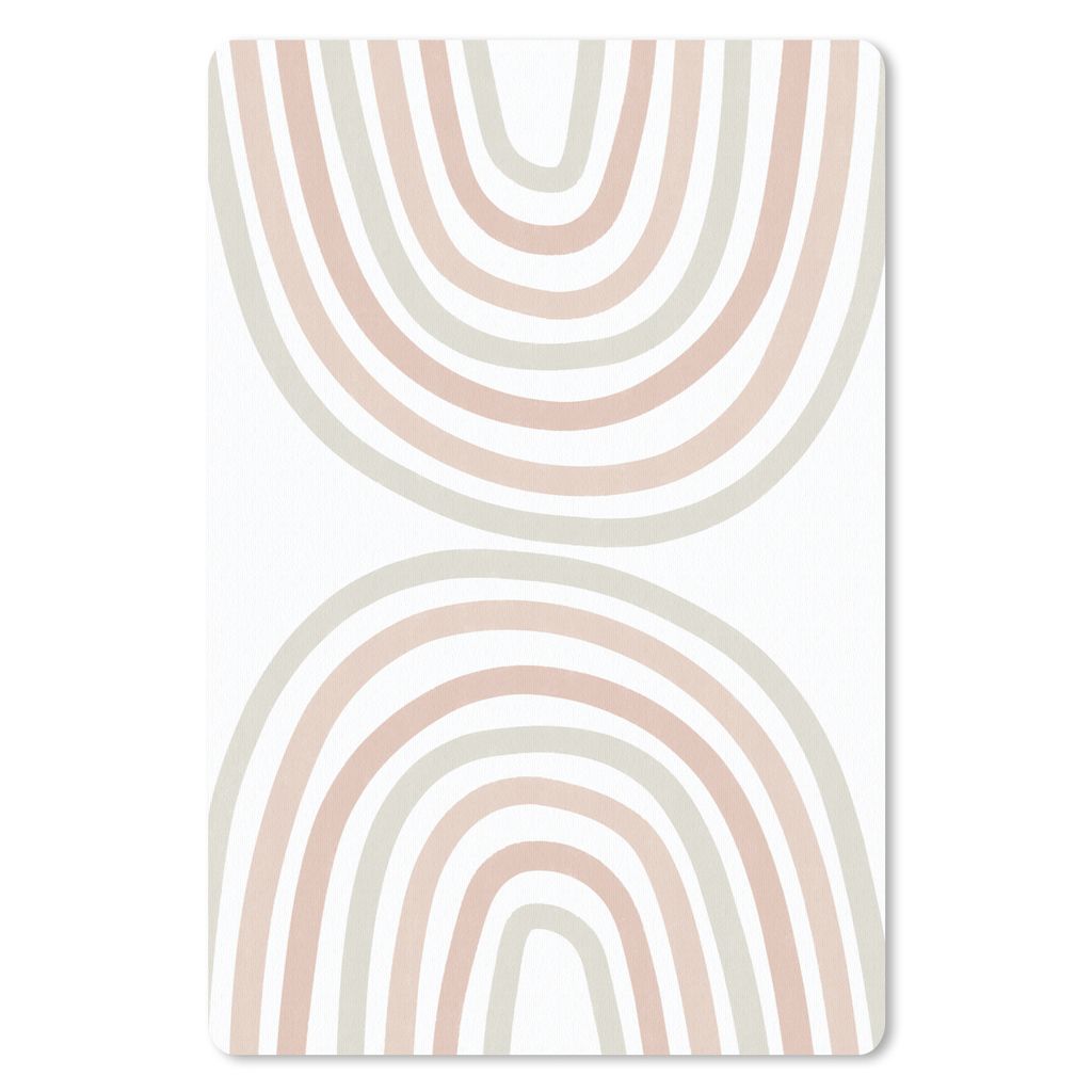 MuchoWow Mauspad Mousepad Regenbogen - Design - Pastell 40x60 cm - Mousepads - Maus Mat - Pad - Mausunterlage - Schreibtisch Accesoire