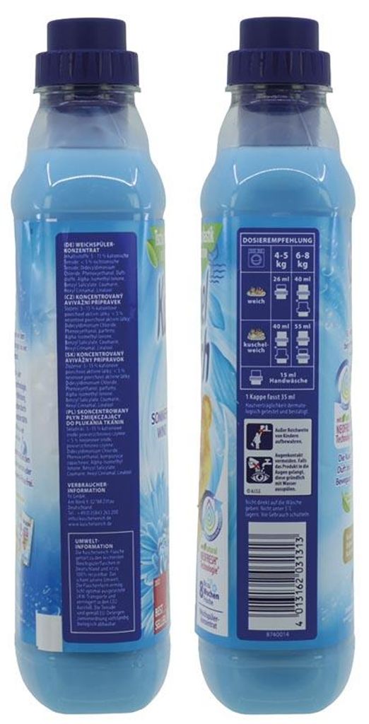KUSCHELWEICH Weichspüler 1l Sommerwind 38WL Produktbild 