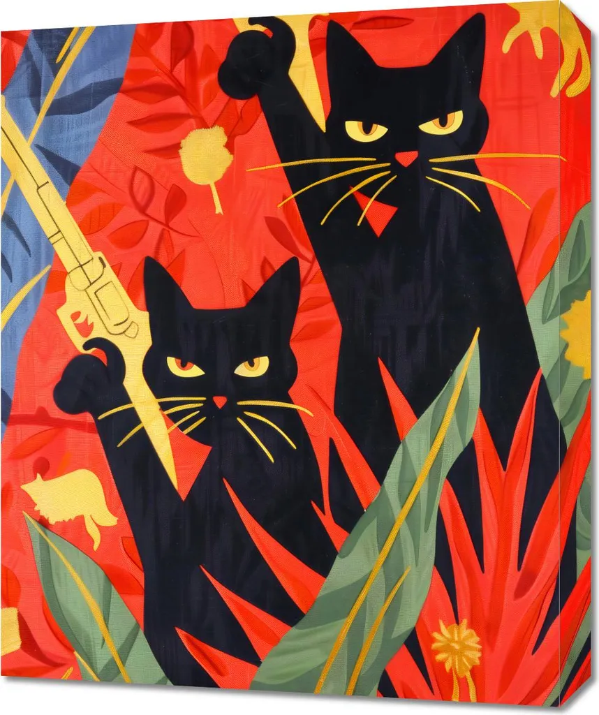 Quadro Moderno 50x60 Jungle Night | Decorazione Parete di Design