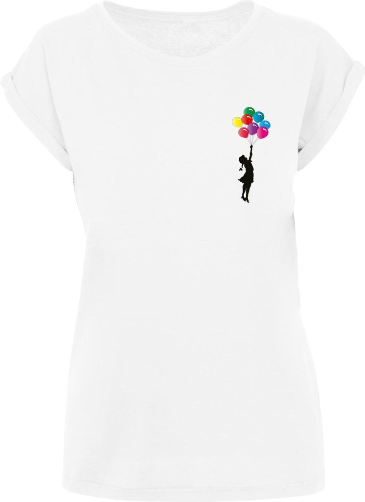 Ladies Girl Floating Away T-Shirt white XXL