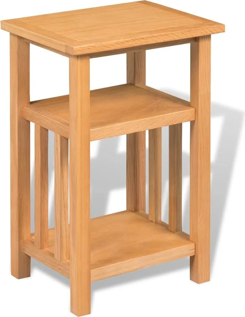 Tavolino Portariviste Design Rovere Massiccio 27x35x55 cm - Moderno